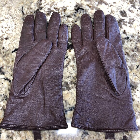 Size XL Jessica Women’s Leather Gloves Brown Acrylic Lining READ BELOW CN - Picture 3 of 12